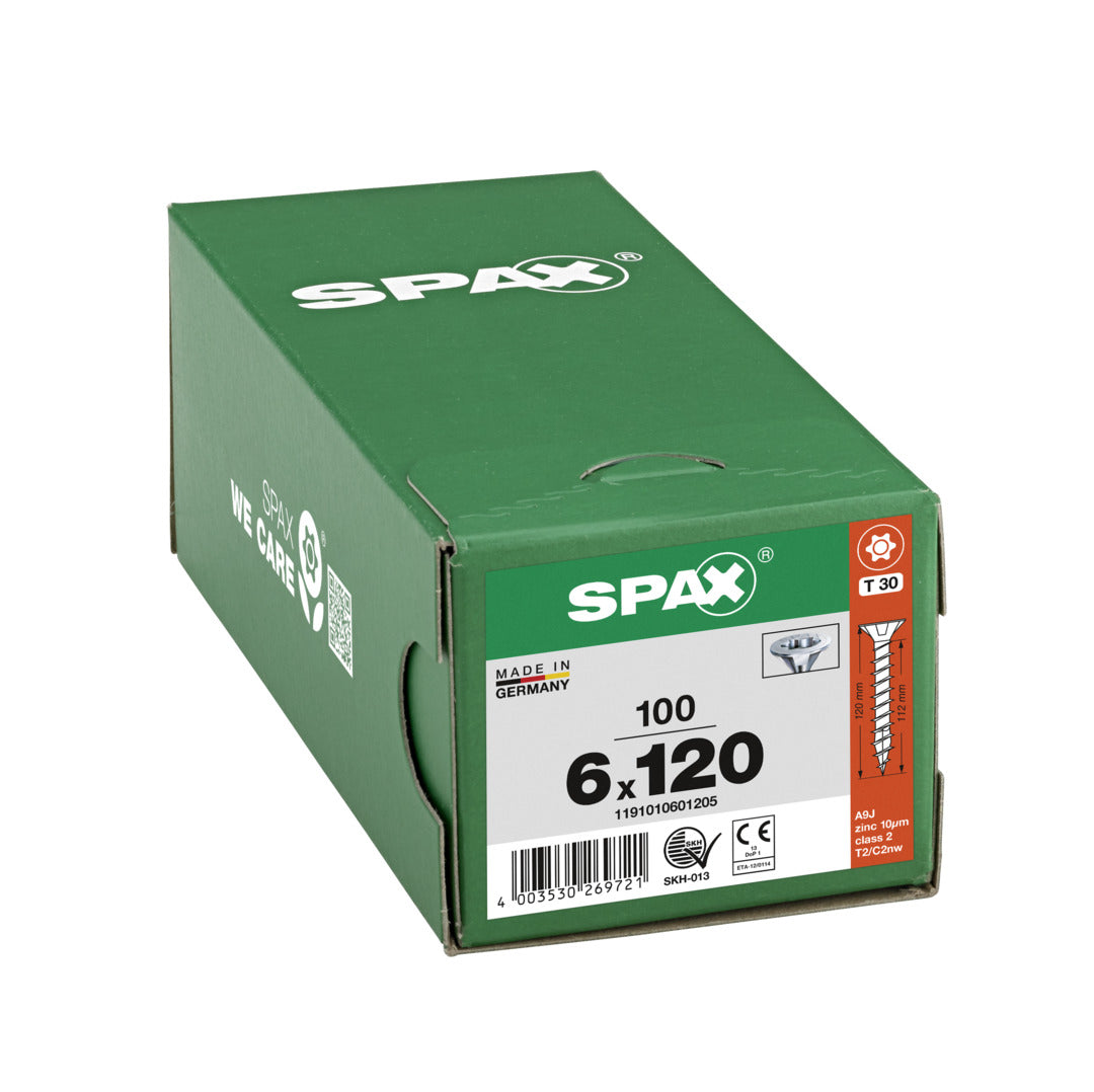 SPAX Countersunk Wirox Torx Screw 6.0 x 120mm