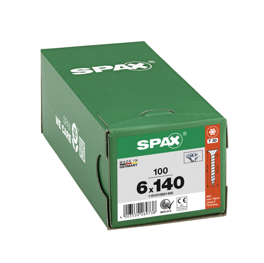 SPAX Countersunk Wirox Torx Screw 6.0 x 140mm