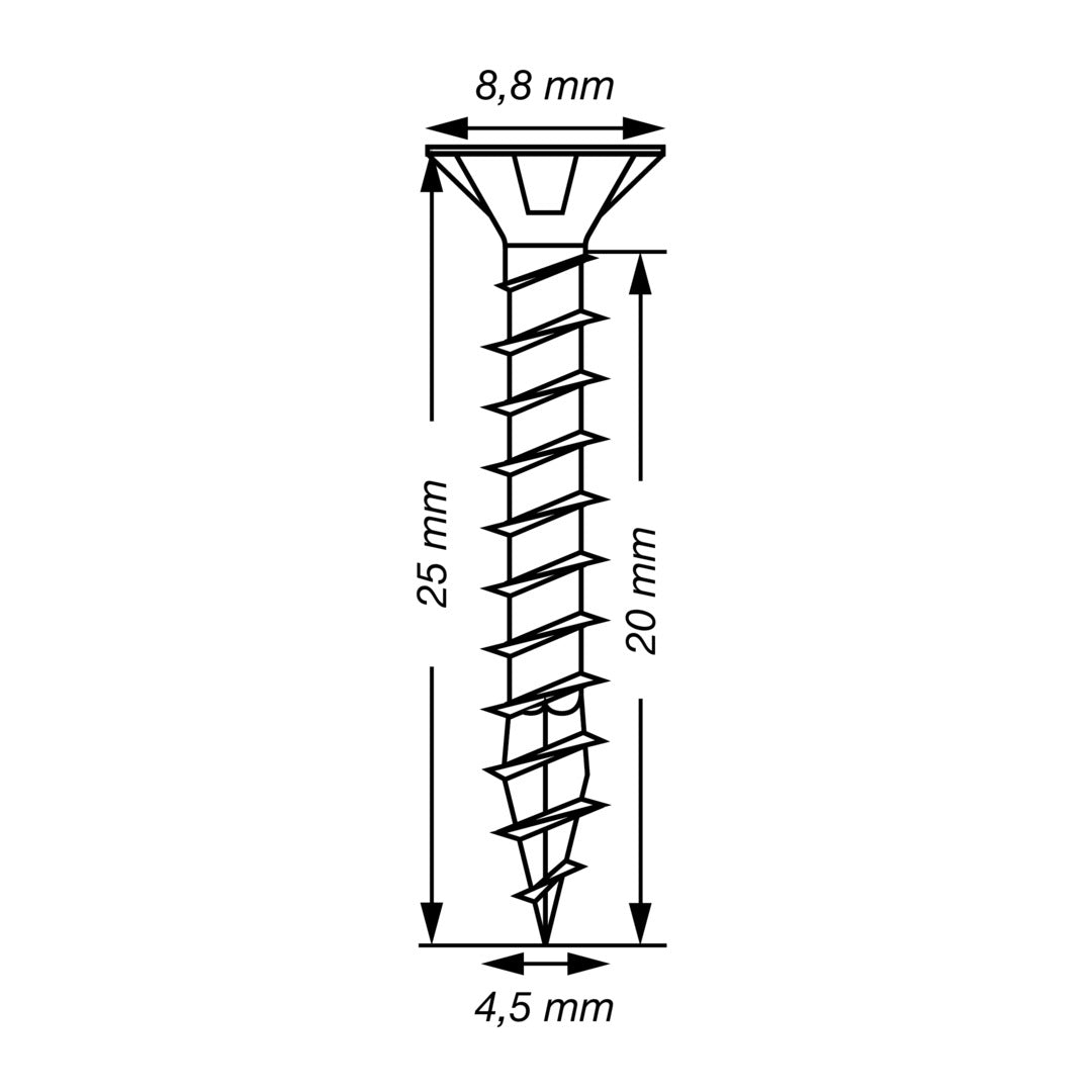 SPAX Wirox Pozi Screw 4.5 x 25mm - Box of 200