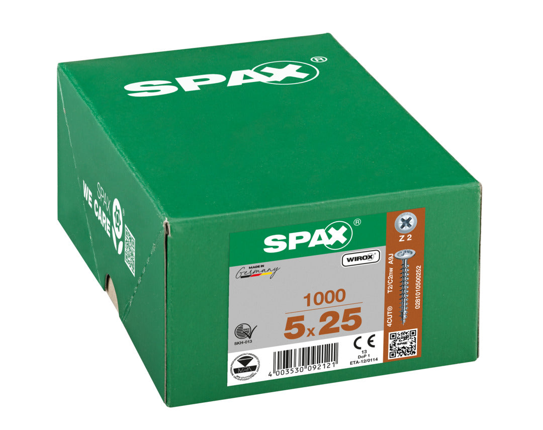SPAX Flangehead Pozi Wirox Screw 5.0 x 25mm