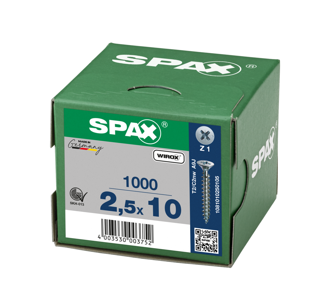 SPAX Wirox Pozi Screw 2.5 x 10mm