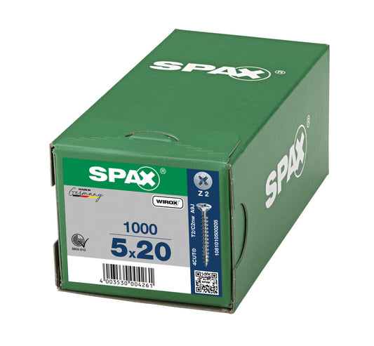 SPAX Wirox Pozi Screw 5.0 x 20mm - Box of 200
